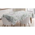 thumbnail image 1 of Ambesonne Floral Tablecloth Rectangular Table Cover, Vintage Seamless Pattern, 60"x84", White and Reseda Green, 1 of 4