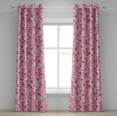 thumbnail image 1 of Ambesonne Floral Themed Grommet Curtain, Dreamy Watercolor Art, 50"x108", Mint Green Hot Pink Rose, 1 of 1