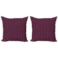 thumbnail image 1 of Ambesonne Floral Throw Pillow Cover 2 Pack, Boho Botany Foliage, 16", Burgundy Magenta Teal, 1 of 2