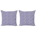 thumbnail image 1 of Ambesonne Floral Throw Pillow Cover 2 Pack, Delicate Flower Bouquet, 18", Purple and Lavender, 1 of 2
