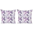 thumbnail image 1 of Ambesonne Floral Throw Pillow Cover 2 Pack, Foliage Leaves Purple, 20", Lavender Pale Grey Lilac, 1 of 2