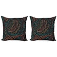 thumbnail image 1 of Ambesonne Floral Throw Pillow Cover 2 Pack, Herbs Blooming Stems, 20", Multicolor, 1 of 2