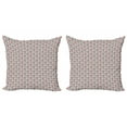 thumbnail image 1 of Ambesonne Floral Throw Pillow Cover 2 Pack, Jacobean Blooming Petals, 20", Dark Coral Teal Beige, 1 of 2
