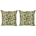 thumbnail image 1 of Ambesonne Floral Throw Pillow Cover 2 Pack, Oriental Inspirations, 24", Multicolor, 1 of 2