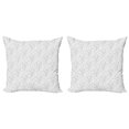 thumbnail image 1 of Ambesonne Floral Throw Pillow Cover 2 Pack, Ornate Carnation Flowers, 20", Grey White, 1 of 2