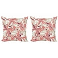 thumbnail image 1 of Ambesonne Floral Throw Pillow Cover 2 Pack, Pastel Florets, 20", Beige Coral Maroon, 1 of 2