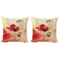 thumbnail image 1 of Ambesonne Floral Throw Pillow Cover 2 Pack, Retro Floral Design, 20", Multicolor, 1 of 7