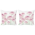 thumbnail image 1 of Ambesonne Floral Throw Pillow Cover 2 Pack, Tender Peony Flowers, 20", Pale Pink and Green, 1 of 2