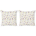 thumbnail image 1 of Ambesonne Floral Throw Pillow Cover 2 Pack, Tulips Spring Romantic, 24", Purple Yellow, 1 of 7