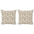 thumbnail image 1 of Ambesonne Floral Throw Pillow Cover 2 Pack, Vintage Tender Flora, 16", Camel White, 1 of 2
