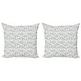 thumbnail image 1 of Ambesonne Floral Throw Pillow Cover 2 Pack, Watercolor Branches, 20", Dried Rose Black, 1 of 2