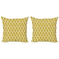 thumbnail image 1 of Ambesonne Floral Throw Pillow Cover 2 Pack, Watercolor Effect Tulips, 20", Earth Yellow White, 1 of 2