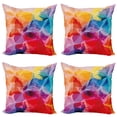 thumbnail image 1 of Ambesonne Floral Throw Pillow Cover 4 Pack, Abstract Creative Art, 18", Multicolor, 1 of 5
