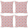 thumbnail image 1 of Ambesonne Floral Throw Pillow Cover 4 Pack, Abstract European Nature, 20", Slate Blue Red White, 1 of 2