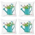 thumbnail image 1 of Ambesonne Floral Throw Pillow Cover 4 Pack, Bouquet of Tulips Garden, 16", Multicolor, 1 of 2