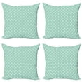 thumbnail image 1 of Ambesonne Floral Throw Pillow Cover 4 Pack, Clover Celtic, 18", Turquoise White, 1 of 5