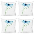 thumbnail image 1 of Ambesonne Floral Throw Pillow Cover 4 Pack, Cornflower Botany, 18", Navy Blue White Green, 1 of 6