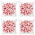 thumbnail image 1 of Ambesonne Floral Throw Pillow Cover 4 Pack, Nature Beauty Blossom, 24", Ruby Red, 1 of 7