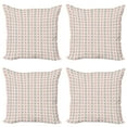thumbnail image 1 of Ambesonne Floral Throw Pillow Cover 4 Pack, Ornamental Floral and Hip, 20", Champagne and Multicolor, 1 of 2
