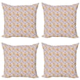 thumbnail image 1 of Ambesonne Floral Throw Pillow Cover 4 Pack, Pastel Bicolour Lily Flora, 20", Multicolor, 1 of 2