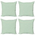 thumbnail image 1 of Ambesonne Floral Throw Pillow Cover 4 Pack, Pastel Tones Flowers Art, 18", Mint Green Pale Yellow, 1 of 2