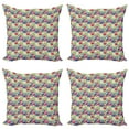 thumbnail image 1 of Ambesonne Floral Throw Pillow Cover 4 Pack, Poppy Flowers and Daffodils, 18", Multicolor, 1 of 2