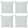 thumbnail image 1 of Ambesonne Floral Throw Pillow Cover 4 Pack, Retro Shabby Rose Bouquets, 24", Pink and Pale Blue, 1 of 2
