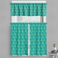 thumbnail image 1 of Ambesonne Floral Valance & Curtain, Abstract Botany Flower Twigs, 55"x45", Turquoise and Mustard, 1 of 7