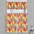 thumbnail image 1 of Ambesonne Floral Valance & Curtain, Art Watercolor Aster Flowers, 55"x36", Orange Pale Khaki and Rose, 1 of 1