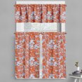 thumbnail image 1 of Ambesonne Floral Valance & Curtain, Botanical Silhouettes Art, 55"x36", Dark Orange Pale Blue, 1 of 7