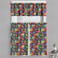 thumbnail image 1 of Ambesonne Floral Valance & Curtain, Colorful Flowers Vintage, 55"x36", Multicolor, 1 of 6