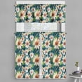 thumbnail image 1 of Ambesonne Floral Valance & Curtain, Waterlily Leaves Art Summer, 55"x30", Fern Green Peach Teal, 1 of 1