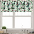 thumbnail image 1 of Ambesonne Floral Valance Pack of 2, Clovers in Watercolor Style, 54"X12", Dried Rose Fern Green, 1 of 4
