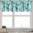 thumbnail image 1 of Ambesonne Floral Valance Pack of 2, Exotic Tropical Leaves Art, 42"X12", White Teal Seafoam, 1 of 3
