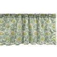 thumbnail image 1 of Ambesonne Floral Valance Pack of 2, Flourishing Foliage, 42"X12", Pale Yellow Pale Green, 1 of 3
