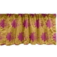 thumbnail image 1 of Ambesonne Floral Valance Pack of 2, Grunge Perennial Flowers, 42"X18", Dark Magenta and Apricot, 1 of 3