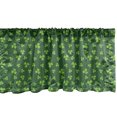 thumbnail image 1 of Ambesonne Floral Valance Pack of 2, Mini Shamrock Leaves Pattern, 54"X18", Fern Green Lime Green, 1 of 5