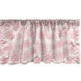 thumbnail image 1 of Ambesonne Floral Valance Pack of 2, Monochrome Simplistic Floral, 42"X12", Pale Pink and White, 1 of 5