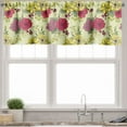 thumbnail image 1 of Ambesonne Floral Valance Pack of 2, Naive Nature Flowers Art, 54"X18", Pastel Green Multicolor, 1 of 5