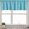 thumbnail image 1 of Ambesonne Floral Valance Pack of 2, Pointy Petals Flowers Leaves, 54"X18", Sky Blue Seafoam, 1 of 4