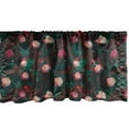 thumbnail image 1 of Ambesonne Floral Valance Pack of 2, Romantic Dried Pinkish Roses, 54"X18", Hunter Green Redbrown, 1 of 4
