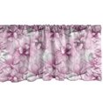 thumbnail image 1 of Ambesonne Floral Valance Pack of 2, Romantic Magnolia Flowers, 42"X18", Pink and Pale Grey, 1 of 3