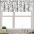 thumbnail image 1 of Ambesonne Floral Valance Pack of 2, Romantic Overlapping Flowers, 54"X18", White Grey and Pale Grey, 1 of 2