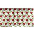 thumbnail image 1 of Ambesonne Floral Valance Pack of 2, Simplistic Arrangement Tulip, 42"X12", White Lime Green, 1 of 3