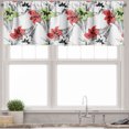 thumbnail image 1 of Ambesonne Floral Valance Pack of 2, Sketchy Blooming Exotic Art, 54"X12", Dark Coral Multicolor, 1 of 4