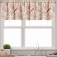 thumbnail image 1 of Ambesonne Floral Valance Pack of 2, Vintage Style Flowers Art, 54"X12", Eggshell and Vermilion, 1 of 5