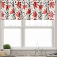thumbnail image 1 of Ambesonne Floral Valance Pack of 2, Vintage Tulip Flowers, 54"X12", Peach Green and Red, 1 of 5