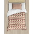 thumbnail image 1 of Ambesonne Floral Vintage Duvet Cover Sets, Peonies and Leaves, 2-Twin, Dried Rose Champagne, 1 of 3