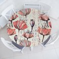 thumbnail image 1 of Ambesonne Floral Vintage Fitted Round Tablecloth, Retro Poppy Flowers, 56"- 60" Diameter, Burnt Sienna Dust Grey, 1 of 5