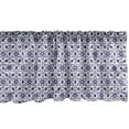 thumbnail image 1 of Ambesonne Floral Window Valance, Abstract Repetitive Flowers Simplicity Modern Mosaic Design Print, Curtain Valance for Kitchen Bedroom Decor with Rod Pocket, 54" X 12", Night Blue Royal Blue, 1 of 2